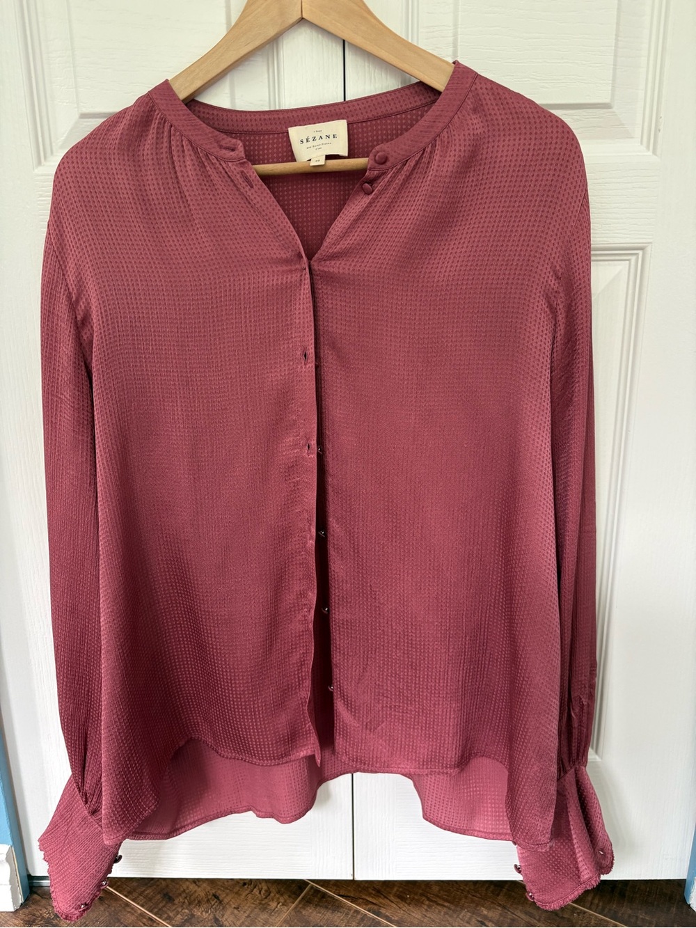 Sezane 100% Silk Lea Blouse in Blush - Picture 2 of 12